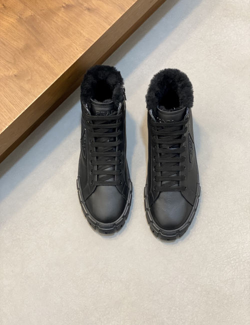 Prada High-Top Wool Sneakers Premium Quality