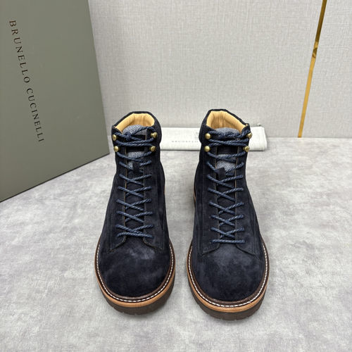 Brunello Cucinelli BC Premium Leather Hiking Boots With Vibram Sole
