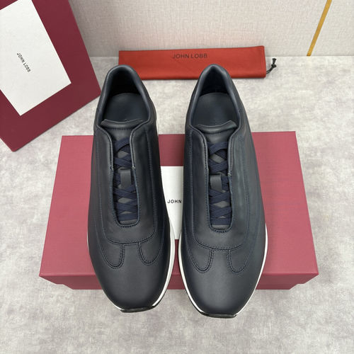 John Lobb Calfskin Casual Sneakers Comfortable Versatile
