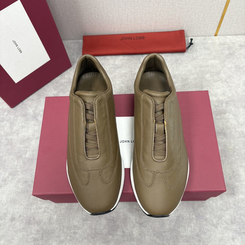 John Lobb Calfskin Casual Sneakers Comfortable Versatile