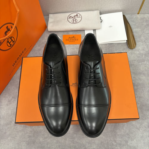 Hermes Three-piece Oxford Shoes Leather Sole