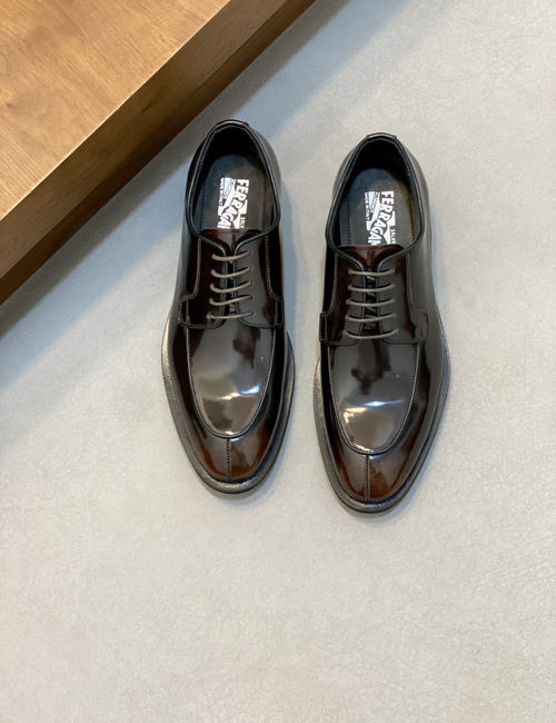 Ferragamo Handcrafted Leather Business Shoes