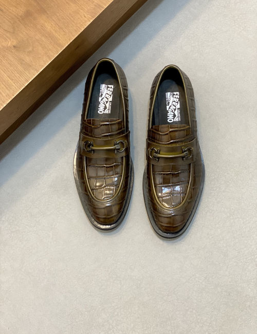 Ferragamo Handcrafted Leather Business Shoes