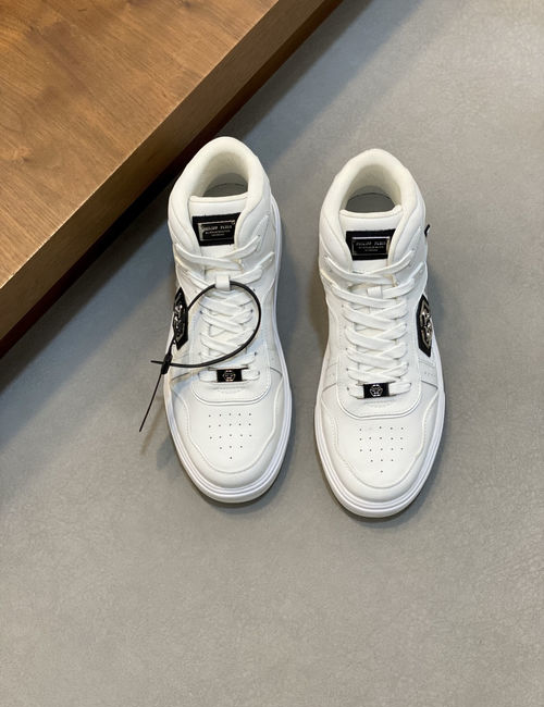 Philipp Plein Cowhide High-top Sneakers With Breathable Lining