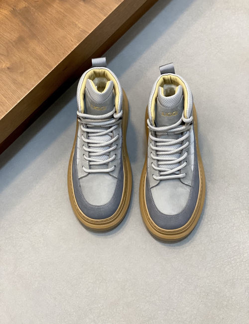 UGG Lace-up Thick-soled Sneakers With Sheepskin Lining