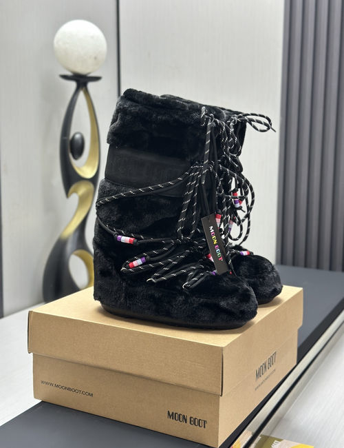 Moon Boot Waterproof Fuzzy Warm Snow Boots