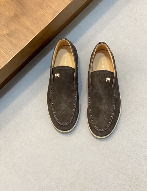 Stefano Ricci Suede Calfskin Mid-top Casual Shoes