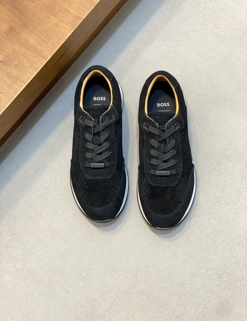 Hugo Boss Suede Leather Low-top Casual Sneakers