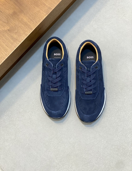 Hugo Boss Suede Leather Low-top Casual Sneakers