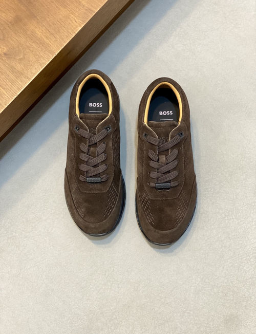 Hugo Boss Suede Leather Low-top Casual Sneakers