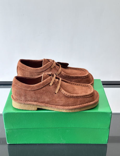 Bottega Veneta BV Suede Derby Shoes Rubber Sole