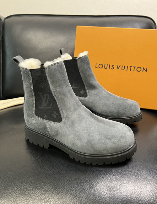 Louis Vuitton LV High-top Boots With Stitched Color Details