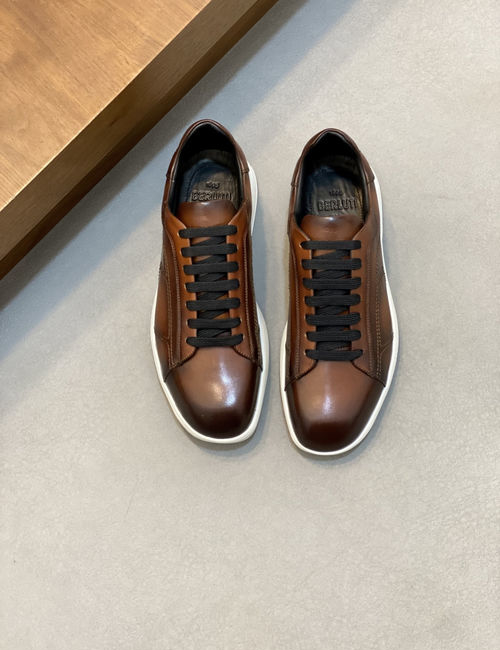 Berluti Scritto Pattern Low-top Casual Sneakers
