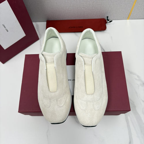 John Lobb Pace Suede Slip On Casual Sneakers