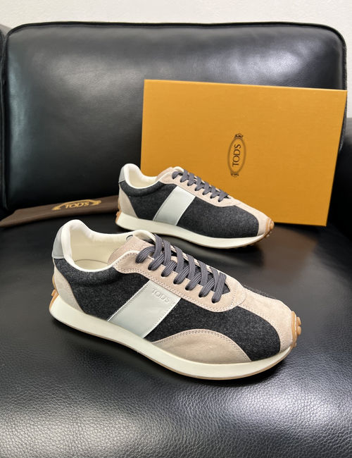 Tods Premium Leather Fabric Sneakers