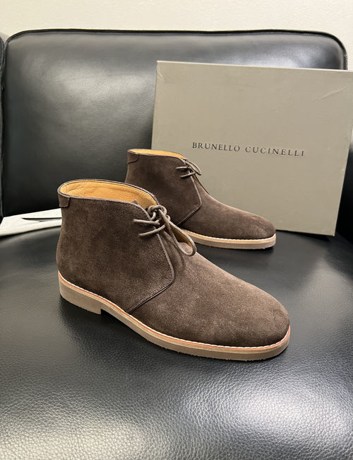 Brunello Cucinelli BC High-top Boots In Stitched Leather