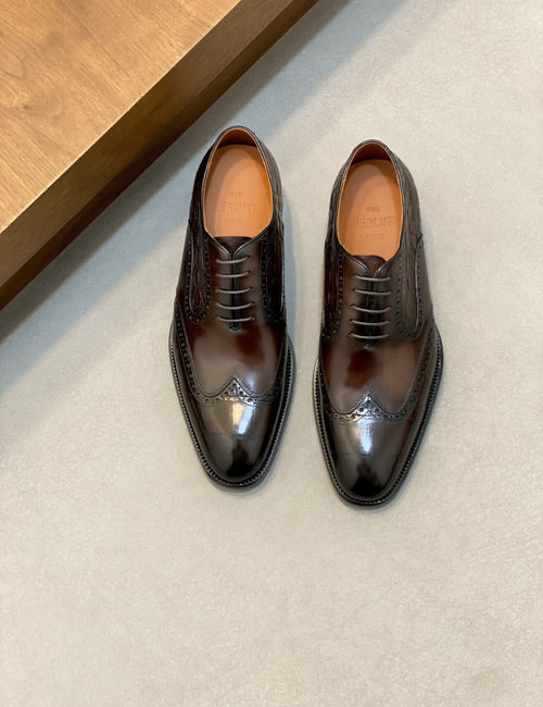 Berluti Leather Dress Shoes With Genuine Sole