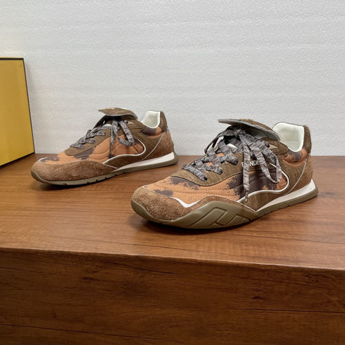 Fendi Wave Pulse Low-top Lace-up Sneakers