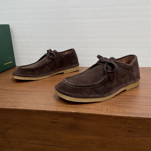 Bottega Veneta BV Daddy Lace-up Shoes Suede Upper Brown
