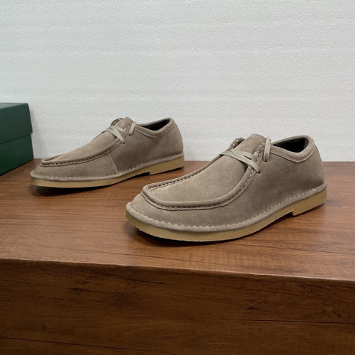 Bottega Veneta BV Suede Lace Up Shoes Wool Lining