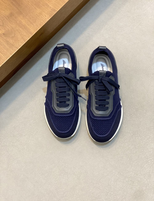 Brionia Knit Sneakers Cashmere Wool EVA Sole Leather Trim