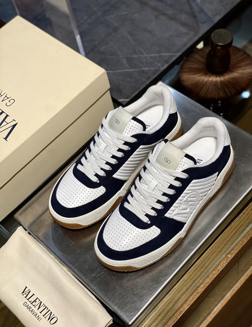Valentino Sparry Stitched Leather Sports Shoes