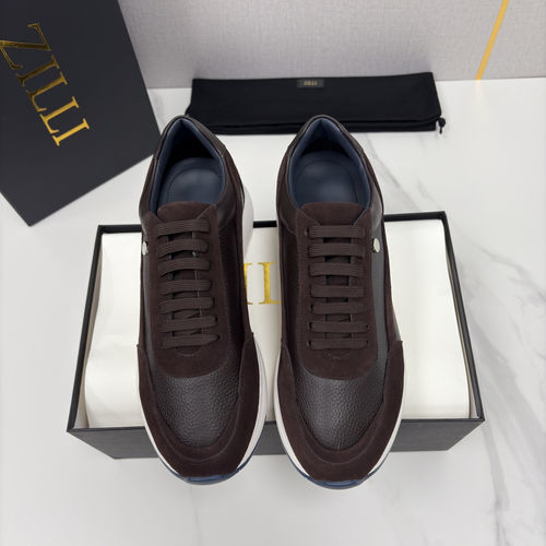 Zilli Premium Leather Casual Sneakers