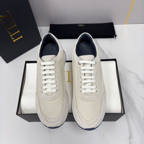 Zilli Premium Leather Casual Sneakers