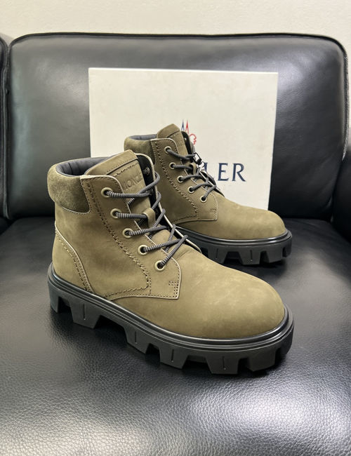 Moncler Cowhide Leather High-top Casual Boots