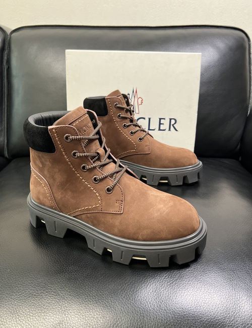 Moncler Cowhide Leather High-top Casual Boots