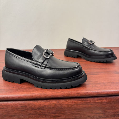 Ferragamo Saddle Loafers With Gancini Decoration