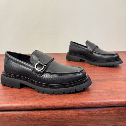 Ferragamo Saddle Loafers With Gancini Decoration