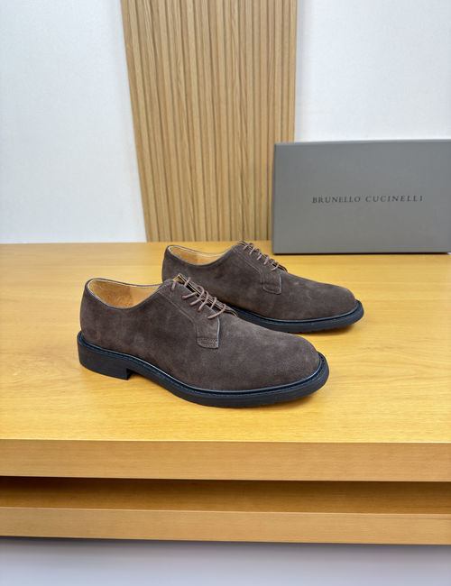 Brunello Cucinelli BC Premium Suede Leather Dress Shoes Lightweight Sole
