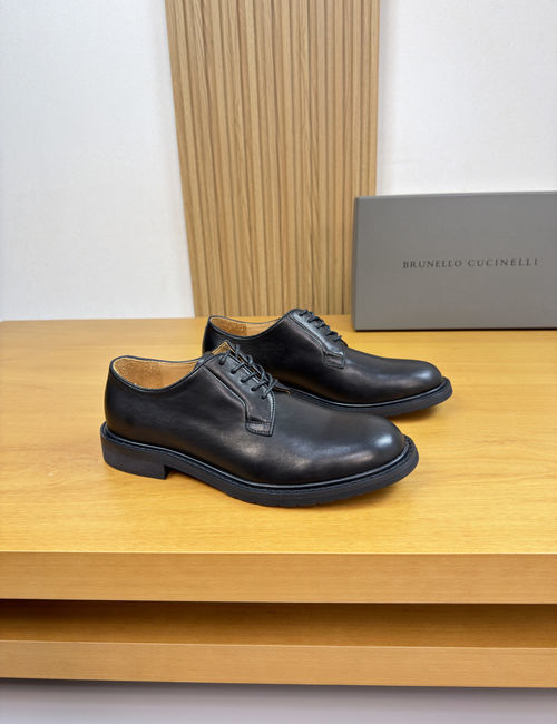 Brunello Cucinelli BC Nappa Calfskin Leather Dress Shoes