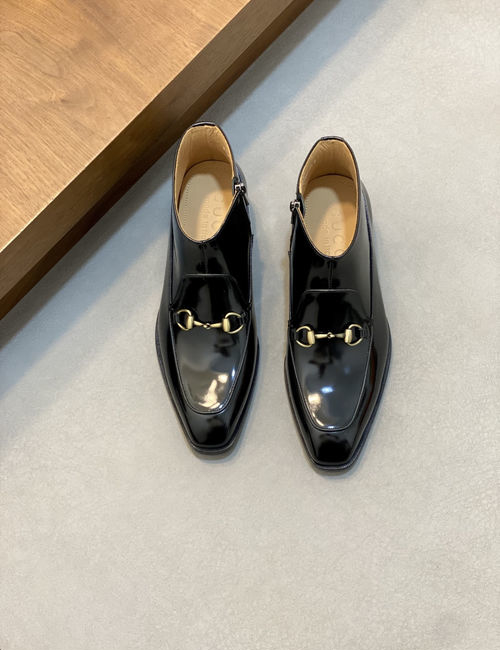 Gucci Mocassin Loafers Grained Leather Sole