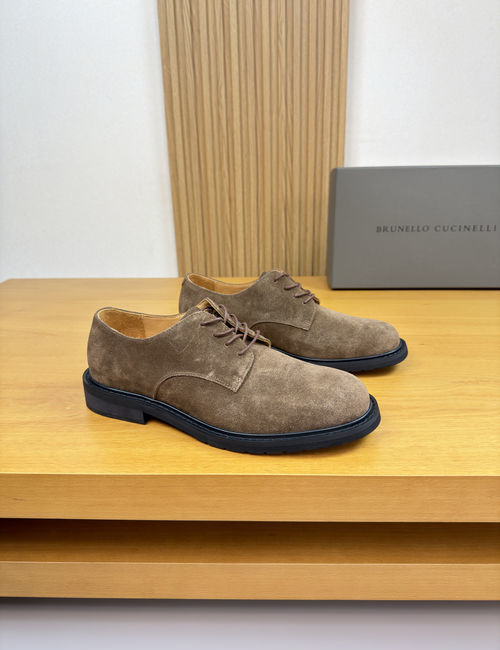 Brunello Cucinelli BC Premium Suede Leather Dress Shoes Lightweight Sole