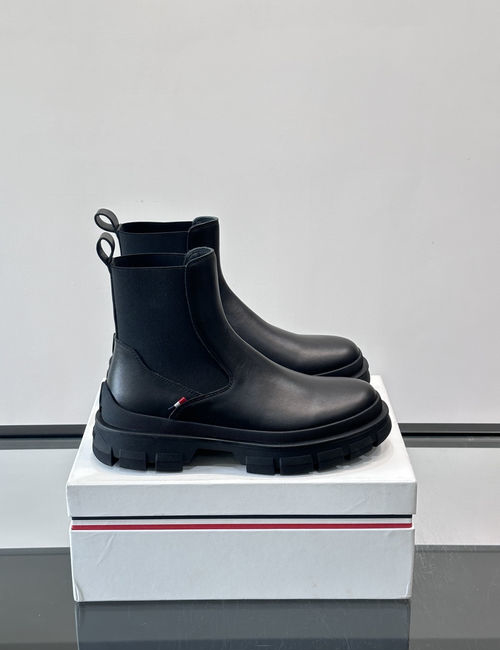 Moncler Cowhide Leather High-top Ankle Boots