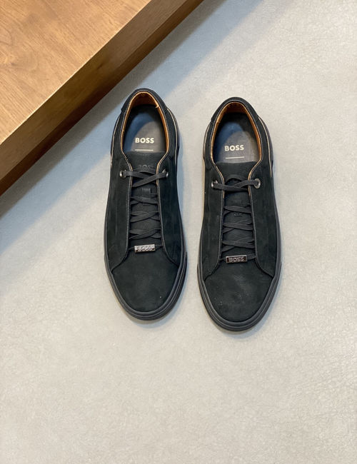 Hugo Boss Suede Leather Casual Sneakers With Soft Sole
