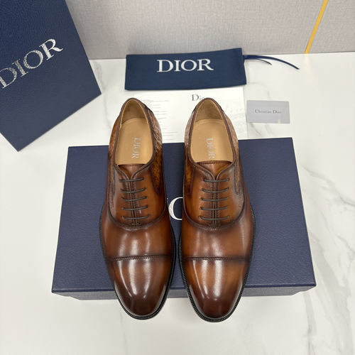 Christian Dior CD Top Grain Leather Oxford Dress Shoes