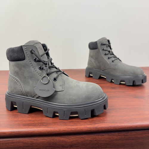 Moncler Peak City Leather Lace-up Boots