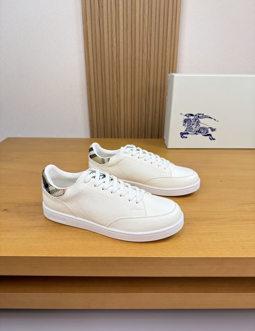 Burberry Premium Litchi Leather Casual Sneakers