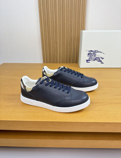 Burberry Premium Litchi Leather Casual Sneakers