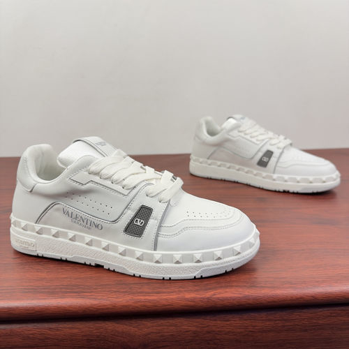 Valentino Riveted Casual Leather Sneakers