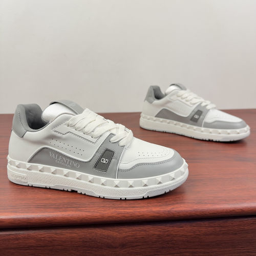 Valentino Riveted Casual Leather Sneakers