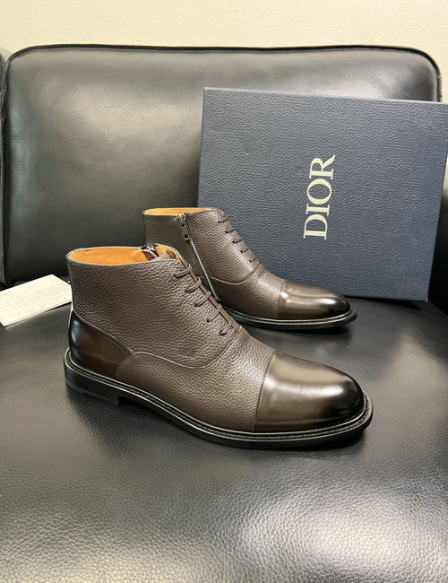 Christian Dior CD High-top Leather Ankle Boots