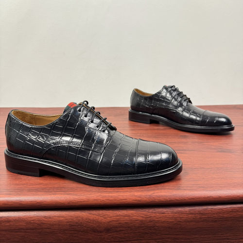 Gucci Web Strap Leather Loafers