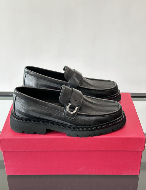Ferragamo Formal Leather Shoes Non-slip Comfortable