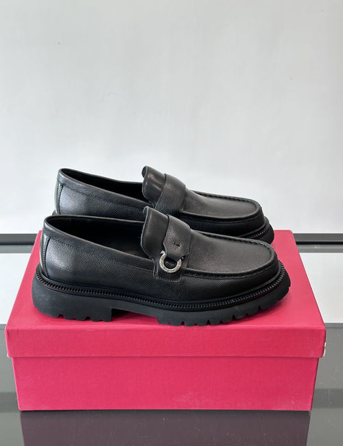 Ferragamo Formal Leather Shoes Non-slip Comfortable