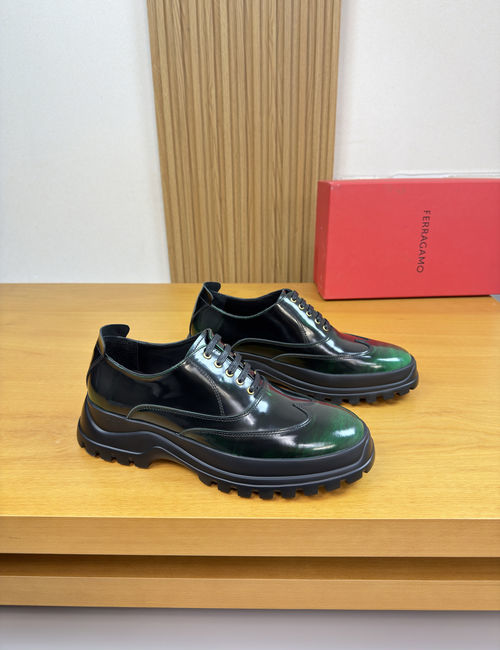 Ferragamo Premium Dress Shoes With Polished Leather
