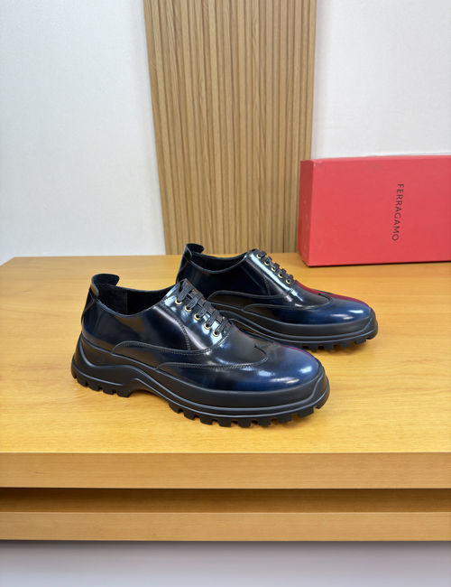 Ferragamo Premium Dress Shoes With Polished Leather